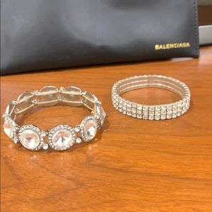 Crystal costume jewelry- 2 bracelets
